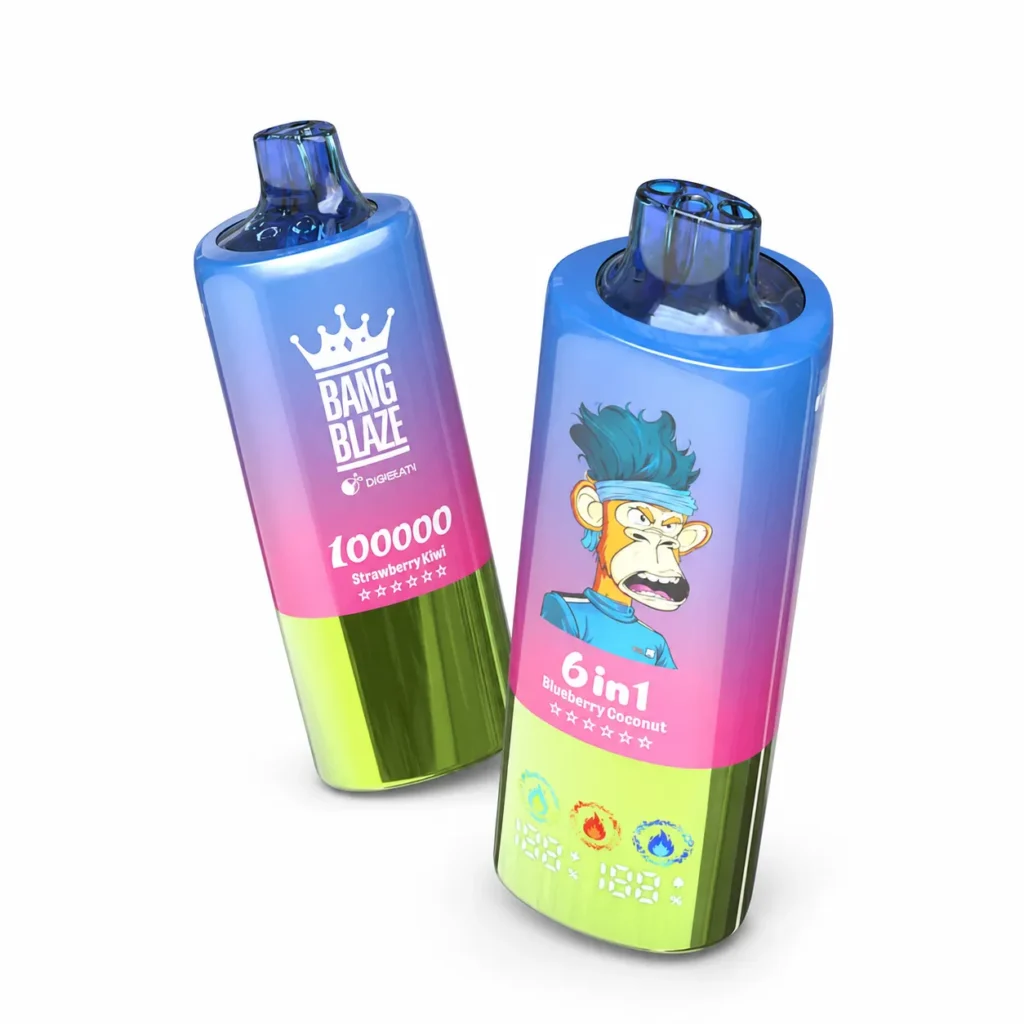 Bang Blaze 100k Züge 6-in-1 Aromen Einweg-E-Zigarette mit LED-Display
