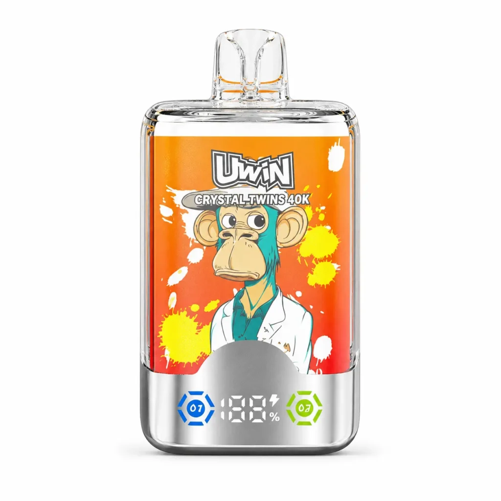 Uwin Twins Crystal 40000 40k Züge Doppelgeschmack LED-Display Einweg-E-Zigarette