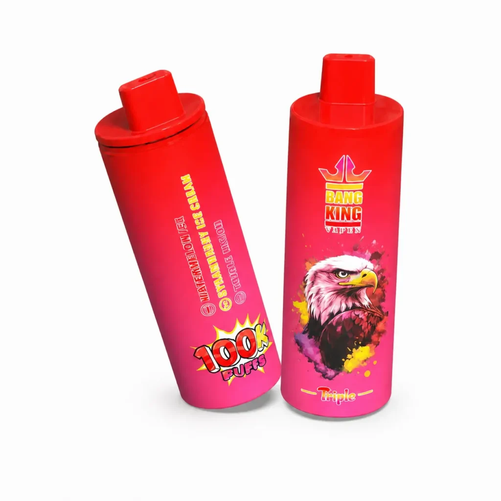 Bang King Triple 100000 100K Züge 3-in-1 Aromen Original wiederaufladbar Einweg-E-Zigarette