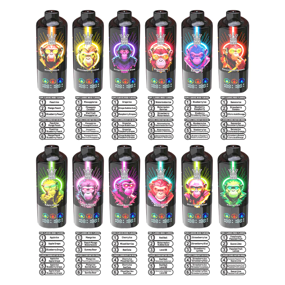 Bang Legend 150000 150K Züge 6-in-1 Aromen Original wiederaufladbar LED-Display Einweg-E-Zigarette