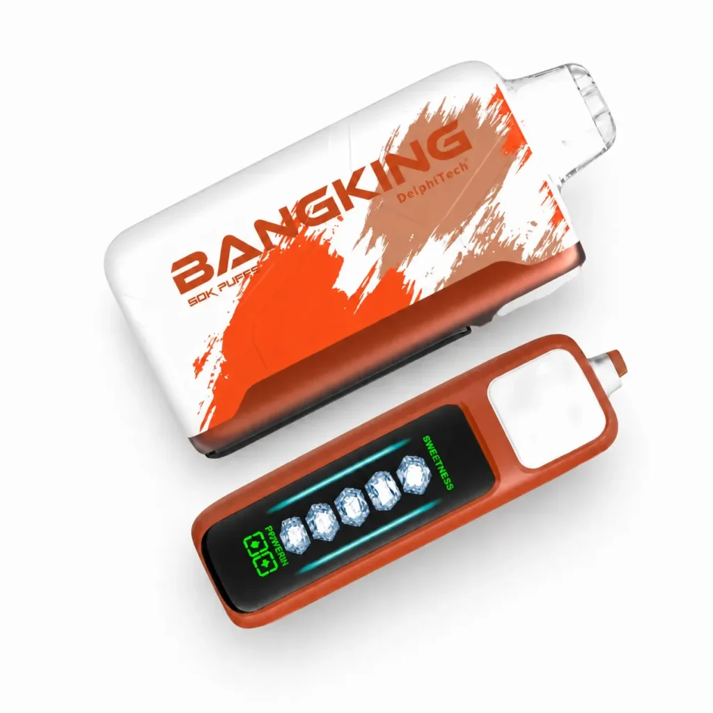Bang King Ice Cool 60000 60K Züge Original regelbare Kühlstufe LED-Display Einweg-E-Zigarette
