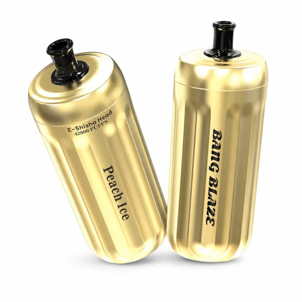Bang E-Shisha Head 42000 42K Züge Gold LED-Display Einweg-E-Zigarette – 3er-Box