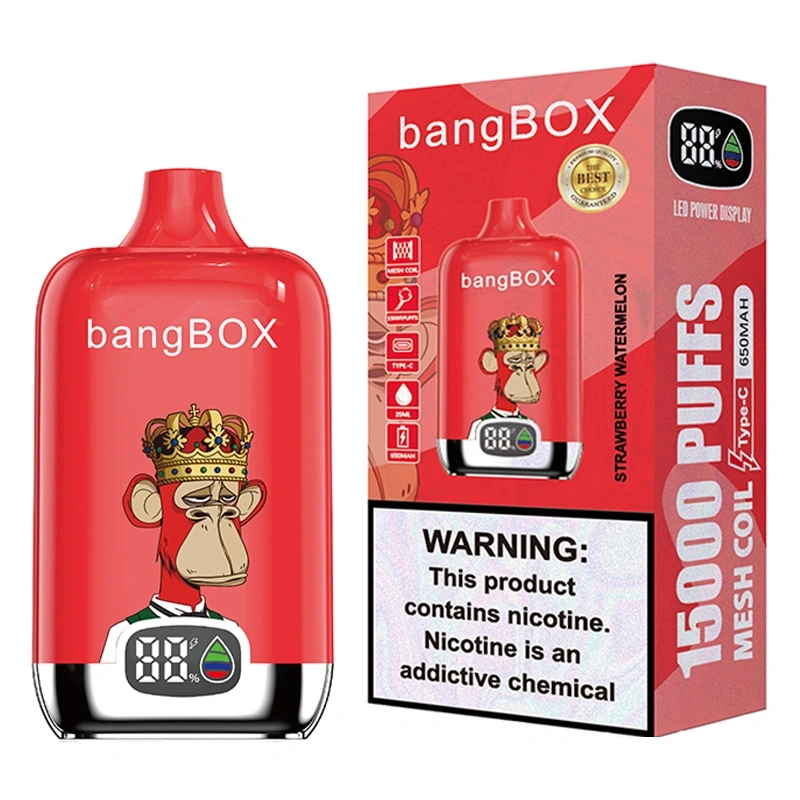 BANG BOX 15K Smart Screen Strawberry Watermelon Produktansicht auf weißem Hintergrund