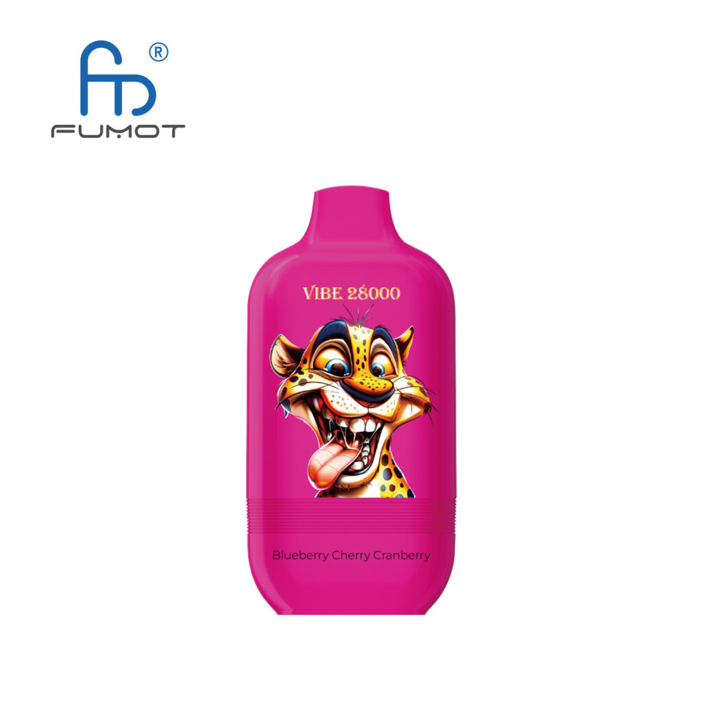 FUMOT Vibe 28000 Blueberry Cherry Cranberry auf weißem Hintergrund