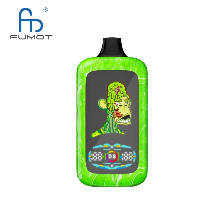 FUMOT Digital Monkey 40K Strawberry Mint Candy auf weißem Hintergrund