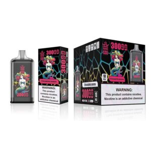 BANG King Crystal 30K Strawberry Banana auf weißem Hintergrund