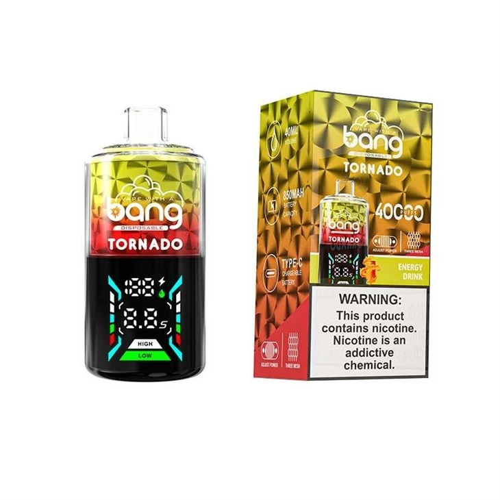 BANG Tornado 40K Energy Drink Produktansicht auf weißem Hintergrund