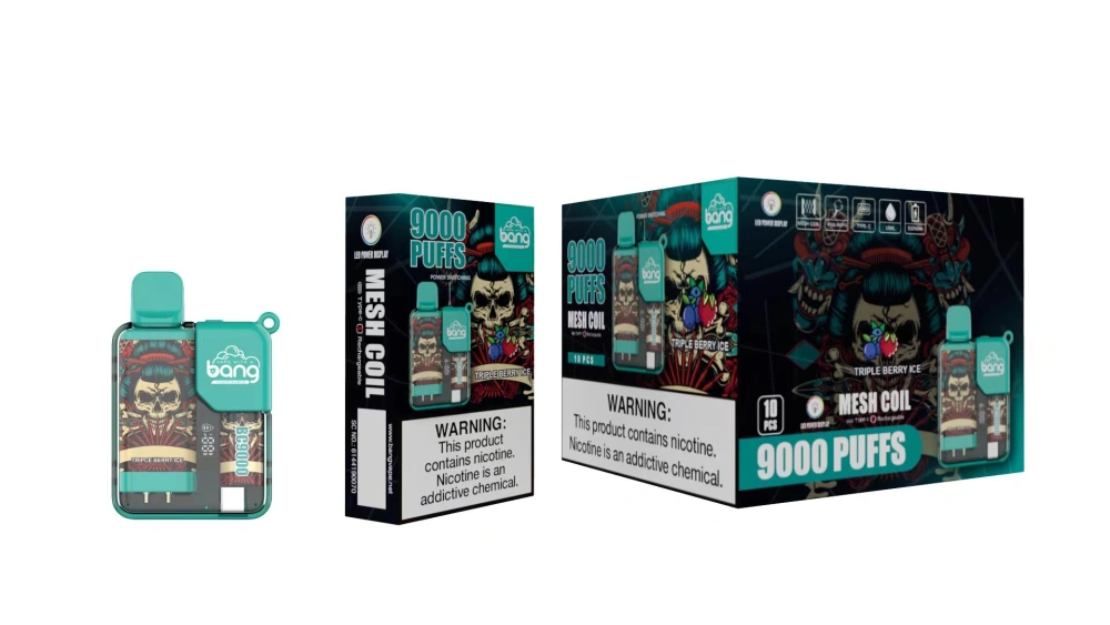 BANG 9K Triple Berry Ice Produktansicht auf weißem Hintergrund