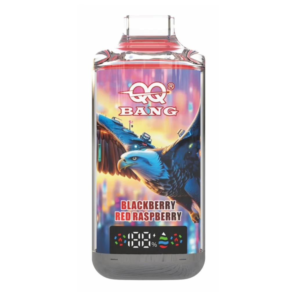 QQ BANG 120K Blackberry Red Raspberry auf weißem Hintergrund